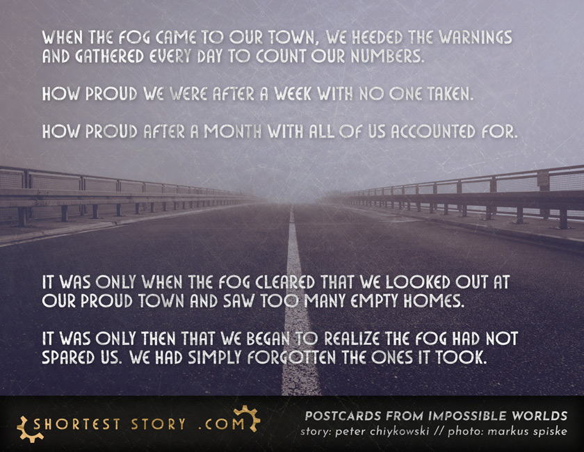 a very short horror story about fog and forgetting