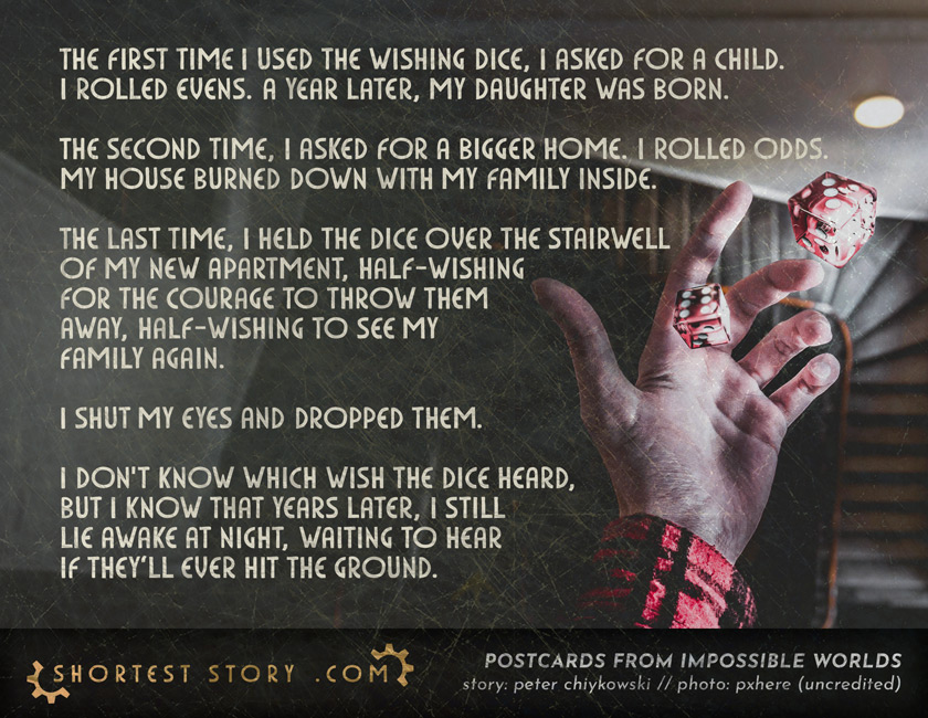 a very short horror story about throwing the bones