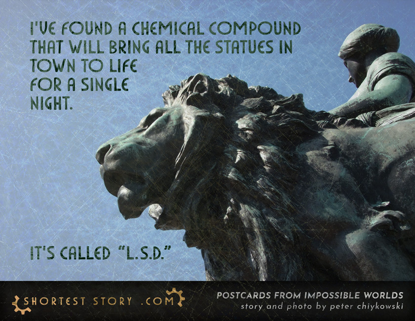 a short story about living statues and living large