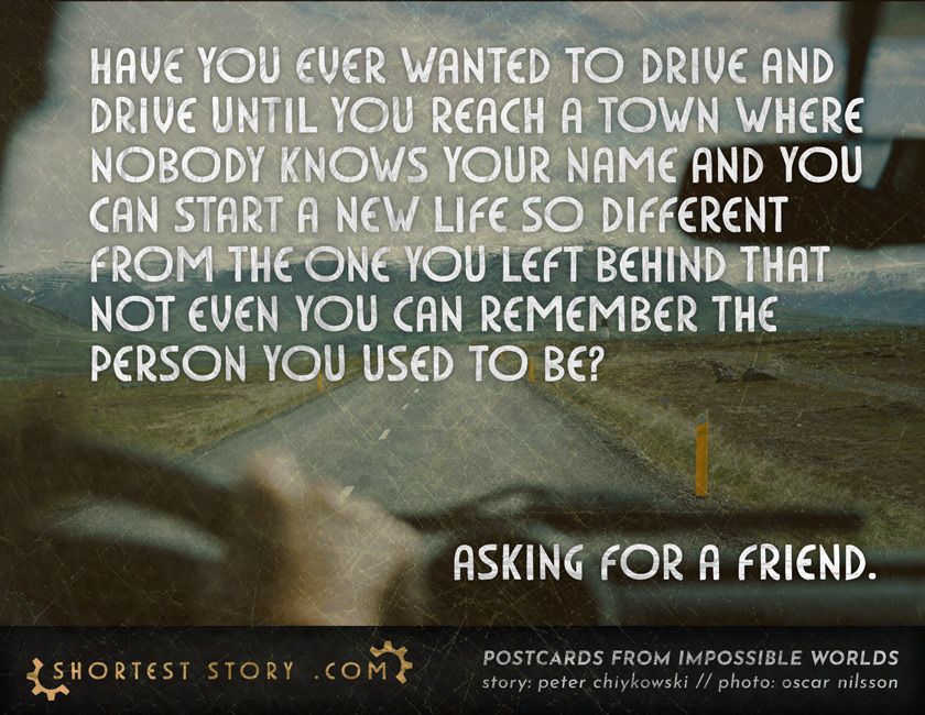a short story about road trips and new beginnings