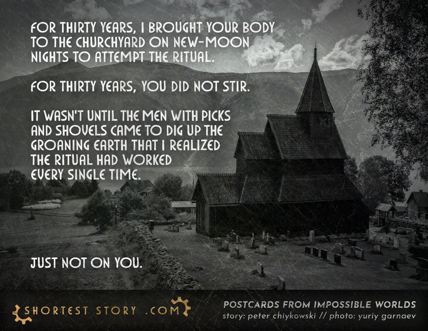 a short story about midnight rituals and churchyard burials