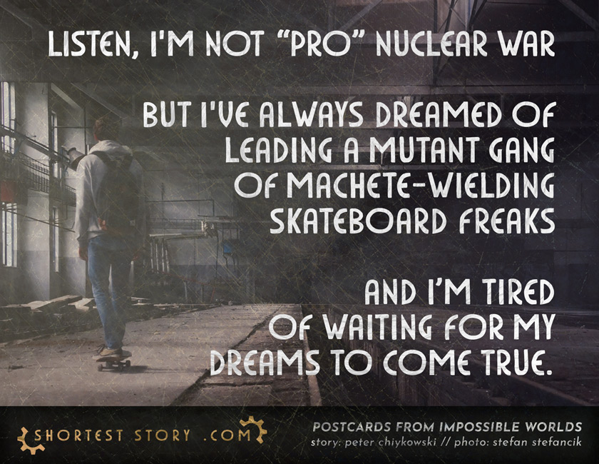 a short story about believing in yourself and running a gang of mutants