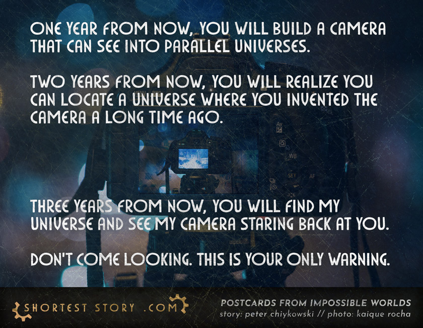 a short story about taking photos of other worlds