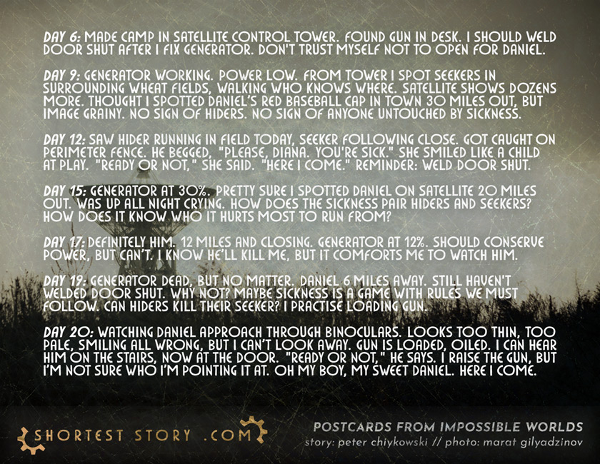 a short story about a sickness that makes us hunt for the one we love most