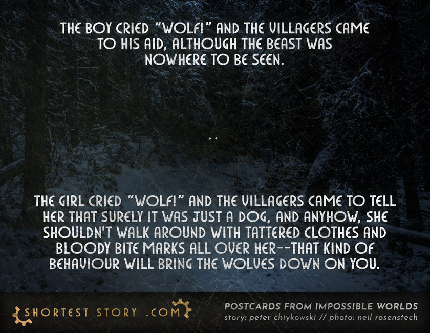 a short story about a village that believes wolves instead of women
