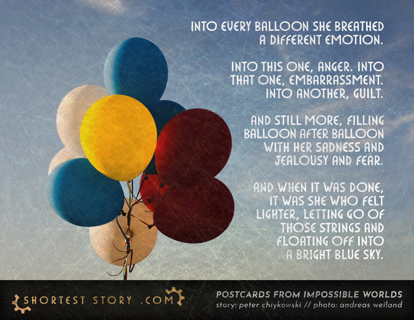 a short story about holding on, letting go, and becoming lighter than air