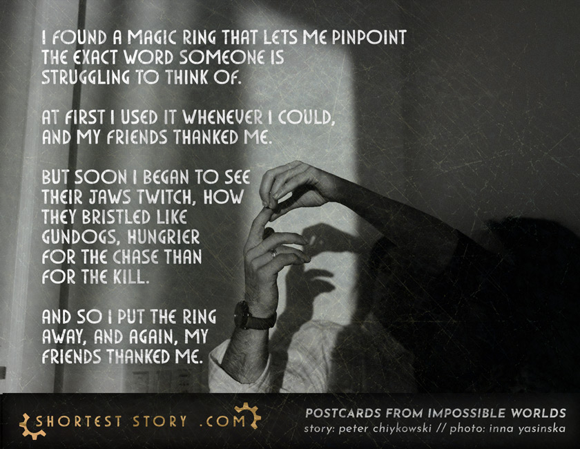 Magic Ring a short story about a magic ring that helps you think of the word someone is trying to remember