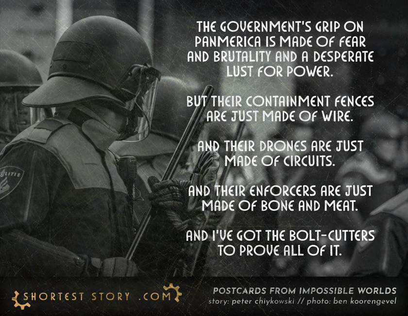 Bolt-Cutters a short story about blackbag regimes and bolt-cutter rebellions