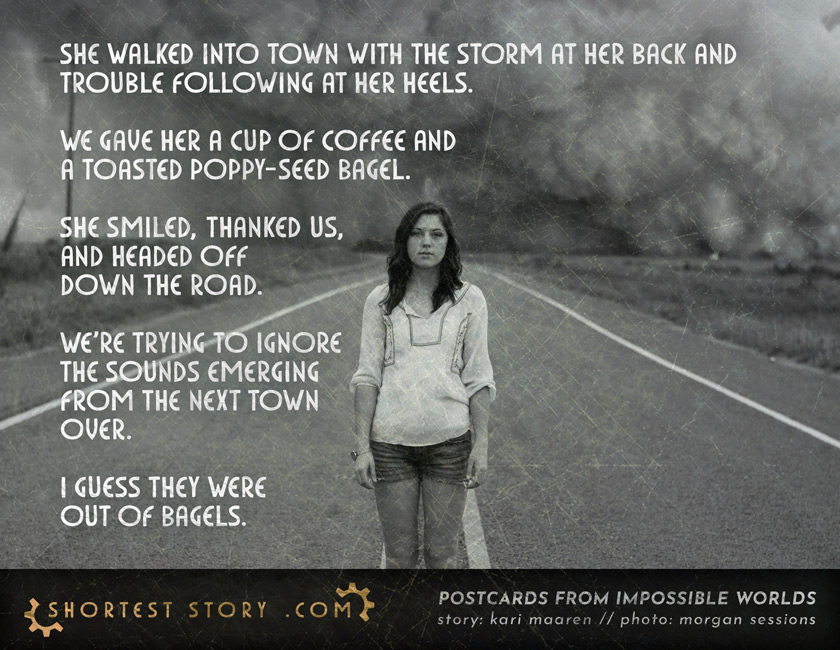 Bagels a special guest story by Kari Maaren about a strange wanderer with a mighty hunger for bagels