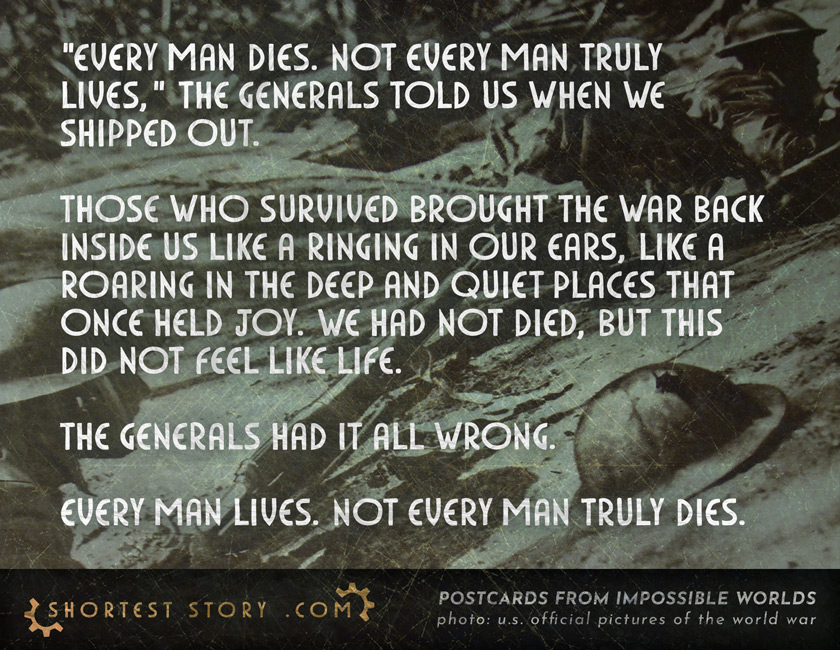 Like a Ringing in Our Ears a short story about those who march off to war and those who come back