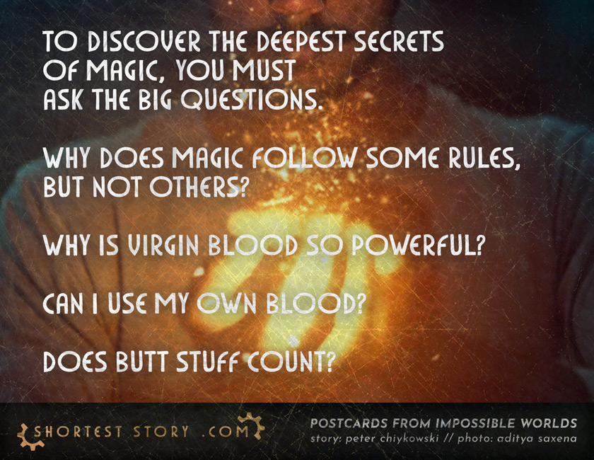 a short story about the magical power of virgins