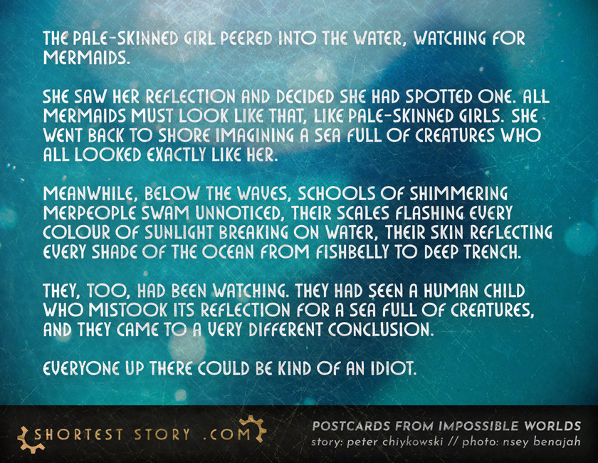 a short story about an ocean full of people who don't all look like you