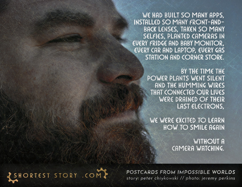 Smile Again a postcard story about the end of selfie mode