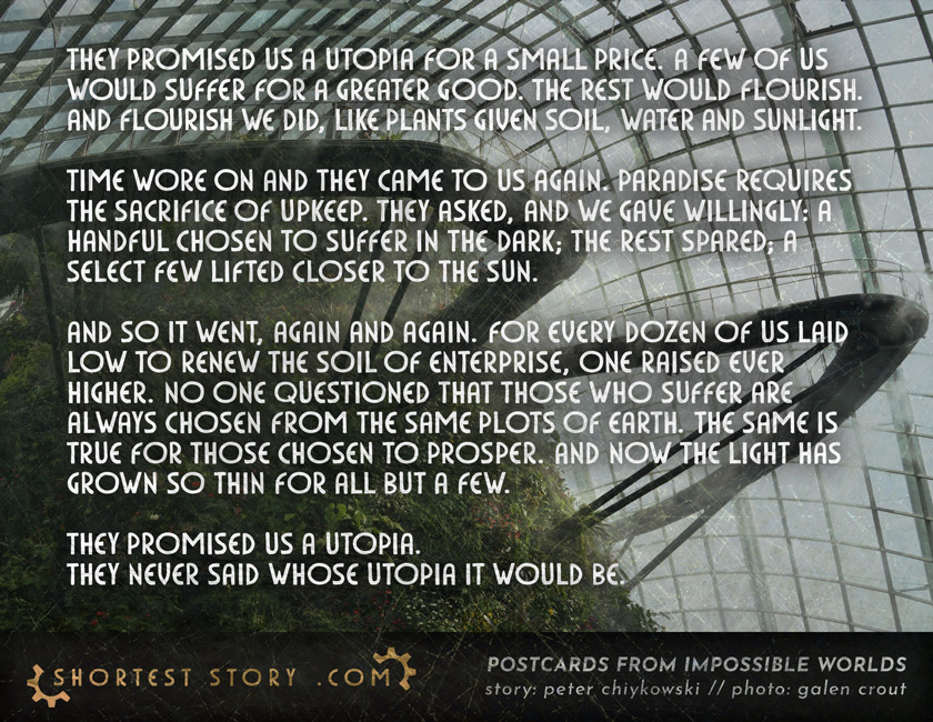 a short story about the birth and growth of a utopia