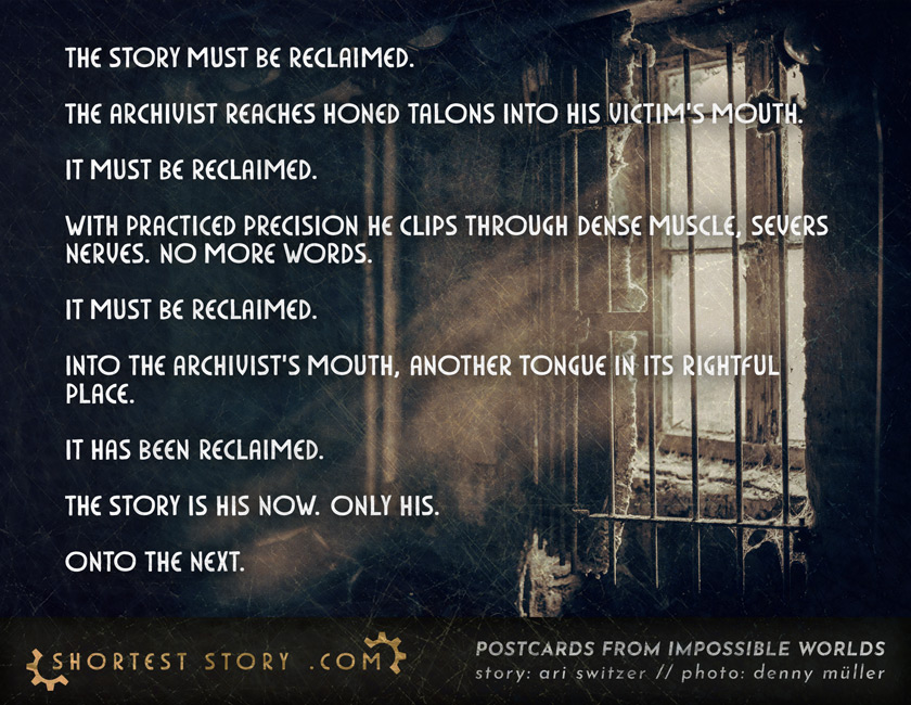 a story about an archivist hell-bent on reclaiming a story