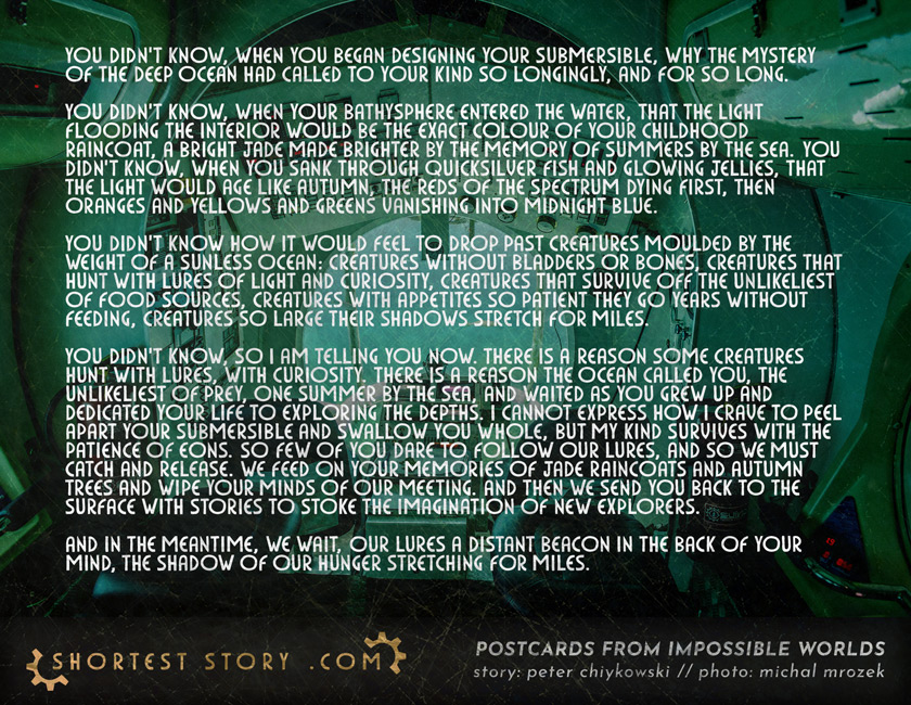 Dive a story about what lures us to dive deep, deep, down, down