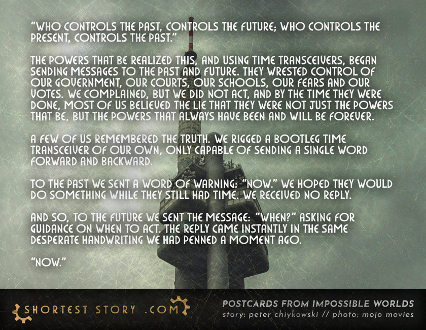 a story about controlling the future and past