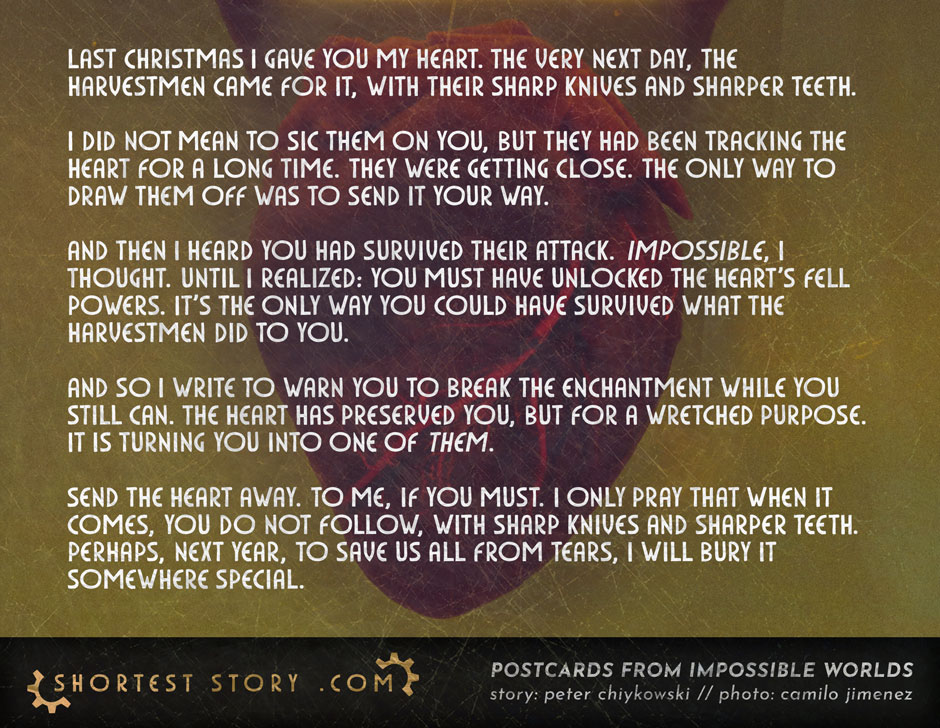 a story about that heart I gave you last Christmas