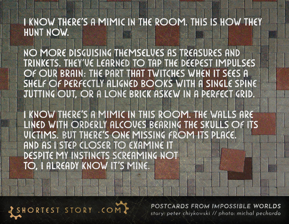 There's a Mimic in the Room a short story about a new kind of mimic