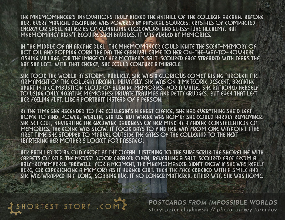 a postcard story about magic and memory